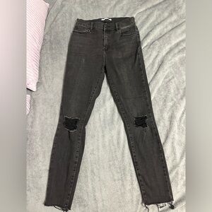 PacSun Women's Charcoal Distressed High Rise Jegging Skinny Jean